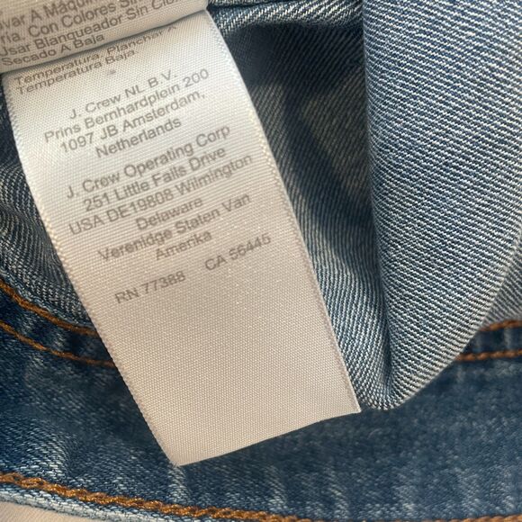 ~ Crewcuts 12 Kid's Jean Jacket Unisex Blue Buttons Girls Boys Stretch Denim - Picture 14 of 14